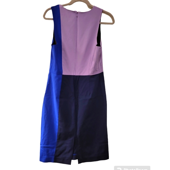 Diane Von Furstenberg, Color Block Wool Paneled Tailored Dress, Women's sz 10, L - Picture 2 of 4